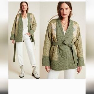 Anthropologie Othilia Quilted Patchwork Kimono Jacket Small